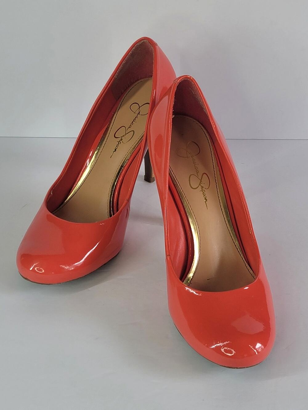 Jessica Simpson Coral Patent Leather Stiletto Pumps Size 8.5